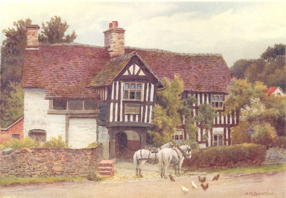 HEREFORDSHIRE. Rhydspence Inn, near the Hay 1911 old antique print picture